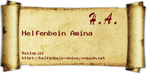 Helfenbein Amina névjegykártya